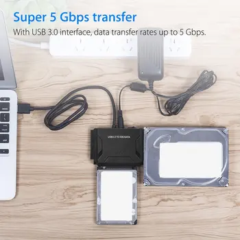 USB 3.0 Na IDE/SATA Převodník Super 5Gbps Přenos Externího Hard Drive Adapter Kit Plug & Play Podpora Až 4TB Disků