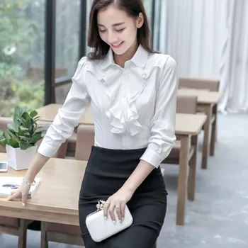 Košile, Ženy Plus Velikosti Dlouhý Rukáv Nové Příjezdu Korejský Styl Módní Office Lady Elegantní Vintage Dámské Denní Vysoké Kvality Pro Volný Čas