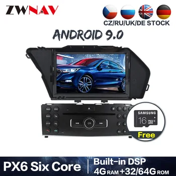 PX6 4+64 Android 9.0 autorádia DVD Přehrávač GPS, Glonass Navigace pro MERCEDES BENZ Třídy C C180/C200/C230 W204 Video Multimediální Rádio