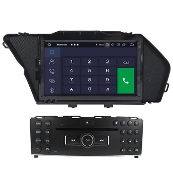 PX6 4+64 Android 9.0 autorádia DVD Přehrávač GPS, Glonass Navigace pro MERCEDES BENZ Třídy C C180/C200/C230 W204 Video Multimediální Rádio