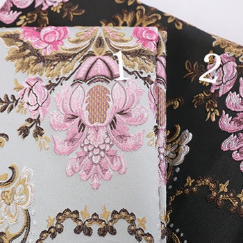 Hedvábí, Saténu Brocade Fabric Luxusní Žakárové Retro Čínský Styl Květinové Výšivky Tkaniny Diy Cheongsam Oblečení Kimono Oblečení