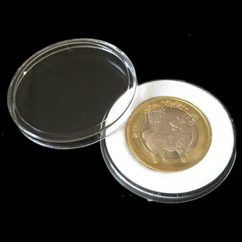 50ks/set Plastové Krabičce Mince Kapsle Řemeslo Skladovací Kontejner Držák Transparentní Úložný Box Pro Sbírku Mincí Domů Skladování