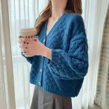 Pletený svetr svetr ženy podzim roku 2020 nové volné korejský styl podzim zima svetr kabát líný styl