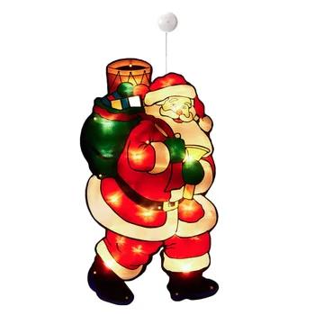 Vánoční Dekorace Santa Claus Dřevěný Ornament Kreativní Rekvizity, Dekorace, Světla, Ozdoby Přívěsku Noční Světlo Sací Lampa