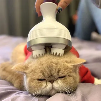 Pet Inteligentní Nabíjení Kočičí Masáž 3D Masáž Hlavy Kočky Automatické Otočení Vodotěsný Elektrický Dračí Dráp Han Čistič Prachu