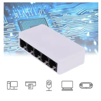 5 Porty Fast Ethernet RJ45, 10/100Mbps Síťový Přepínač Přepínač Hub, Desktop, notebook,Přenosné Cestovní Lan Rozbočovač napájení prostřednictvím Mikro USB