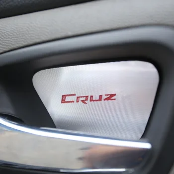 Carmilla Hliníkové Slitiny Car Styling Vnitřní Dveře Mísy Samolepky pro Chevrolet Cruze Sedan Hatchback 2009 - 2013 Auto Příslušenství