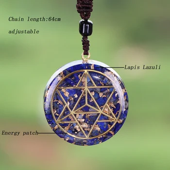 Orgonit Náhrdelník Léčivé Meditace Náhrdelník Přírodní Kámen Lapis Lazuli Přívěsky, Náhrdelníky Orgonový Amulet