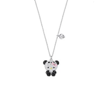Módní šperky vysoce kvalitní kouzlo roztomilé sladké Roztomilý kočka panda crystal přívěsek náhrdelník pro ženy dárek