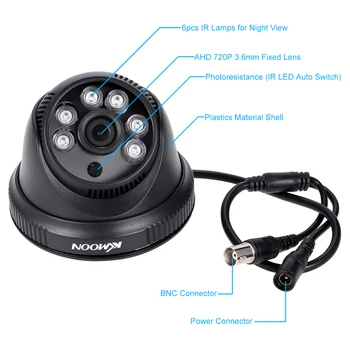 AHD Dome CCTV Kamery, Video Dohled, Podpora IR-CUT Noční Vidění 6ks Pole Infračervených 1/2.8