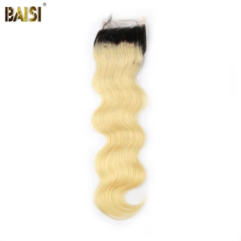 BAISI Vlasy Peruánské Panenské Vlasy 1B/#613 Blond Tělo Vlna Vlasy Tkát 3 Svazky s Uzavření Lidské Vlasy