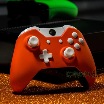 Soft Touch Oranžový Chránič Přední Shell Kryt Repair Kit pro Xbox One Controller