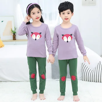 Zimní Dětské Dívky Pyžama Sady Velká Chlapci Dívky Cartoon Oblečení, oblečení na Spaní Děti Dlouhým rukávem T-shirt+kalhoty Pyžama Oblek 3-14T oblečení pro volný čas