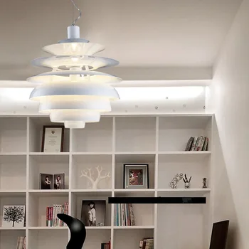 Nordic Designer Přívěsek Světla Postmoderní Hliníkové Hanglamp Pro Obývací Pokoj Ložnice Jídelna Domova Loft Závěsné Svítidlo