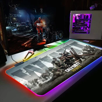 Call of Duty Anime Vlastní Velká Herní Podložka pod myš RGB LED Podsvícením Mat Mause Koberec, psací Stůl Podložka na CSGO