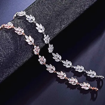 UILZ Vintage Luxusní Květinový Design Kubický Zirkon Nastavitelné Náramky pro Ženy Výročí Svatby Nejvyšší Kvality Šperky UB2117