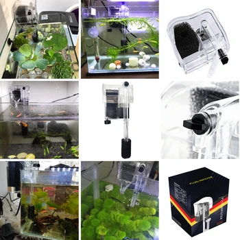 220V Akvarijní Vody Filtr Čerpadla Vodopád Hang-Na Kyslíku Maker Fish Tank Filtr Mini Zavěste Filtrační Čerpadlo pro Aquaric Příslušenství