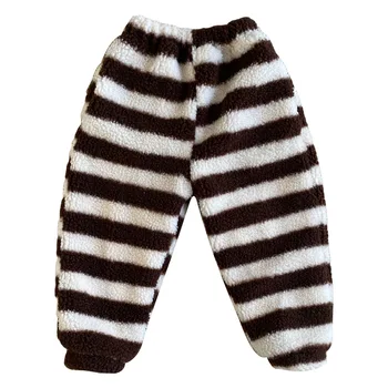 2020 winter nových dětí plus sametové polstrovaný Fleece ležérní kalhoty pruhované kalhoty pro chlapce a dívky teplé zahuštěný oblečení