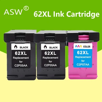 ASW Inkoustové Kazety 62XL kompatibilní pro hp 62 xl hp62 pro HP Envy 5540 5640 7640 5646 5541 5740 5742 5745 200 250 tiskárny