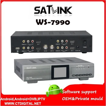 SATLINK WS-7990 DVB-T 4 Route HD MI modulátor Digitální RF modulátor MPEG4 1080P DVB-T Modulátor