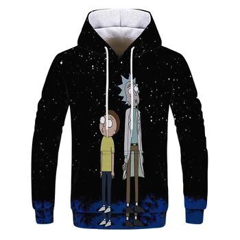 2021 Podzim Módní Vesmír, Nebe pánská Mikina s kapucí 3D Tisk Inkoust Neutrální Ležérní s Kapucí, Tenký Svetr Evropská Velikost XXS-4XL