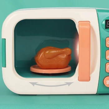 Děti Hrát House Hračky Simulační Malé Spotřebiče Elektrické Načasování Kuchyni Mikrovlnná Trouba Hračka