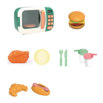 Děti Hrát House Hračky Simulační Malé Spotřebiče Elektrické Načasování Kuchyni Mikrovlnná Trouba Hračka
