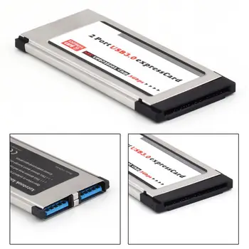 Express Karta Expresscard USB 3.0 2 Port Adapter s SATA Driver Pro 34mm/54mm Slotu, Notebook Stolní Počítač