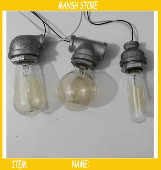 Průmysl Stylu objímka Starožitné Železné Lampy DIY Světlo Příslušenství Potrubí Lampy Doprava Zdarma