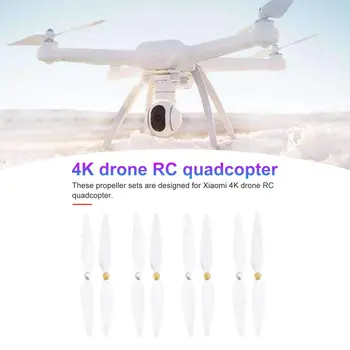 4 Páry 10palcový Vrtule pro RC 4K Drone pro mi Drone 4k Pervane Bílé Pervane Dron Blade Vrtule Příslušenství