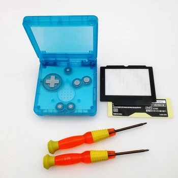Náhrada Za GBA SP Záře v noci GITD Světelný jasné modré Pouzdro shell Pro Nintendo GameBoy Advance SP konzole