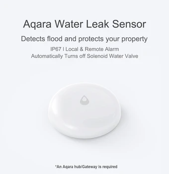 Aqara Inteligentní Domácí Vodní Senzor IP67 Vodotěsné Inteligentní Zařízení Ponoření Monitorování Remote Alarm Bezpečnostní Práce S Mijia APLIKACE