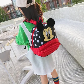 Disney Baby Batoh Plyšový Mickey Školní Batoh pro Dívky Minnie Tašky Karikatura Děti Roztomilý Mateřské školy Cestovní Přenosná Taška