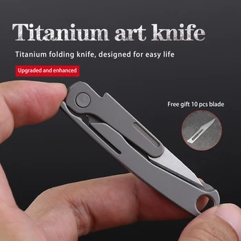 Skládací nůž multi-funkční nouzové lékařské EDC titanové slitiny, vysoká tvrdost přenosné venkovní záchranu nástroj nůž