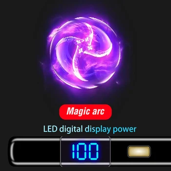 2021 Magic Rotující Plazmový Oblouk Zapalovač USB Elektrické Turbo Zapalovač, Větruodolný Plamen Elektronické Pulzní Zapalovač