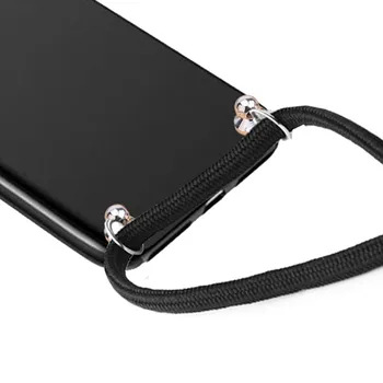 Popruh Kabel Řetěz Telefon Pouzdro pro Samsung A3 A5 A7 A6 A8 A9 2017 2018 Náhrdelník na Krk Coque Pro Galaxy J3 J5 J7 2016 2017 Případě