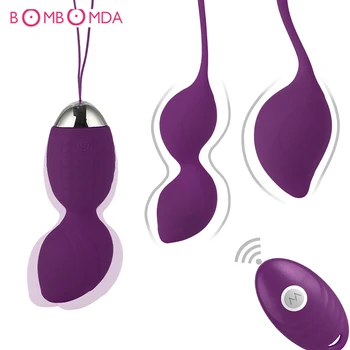 Vibrační vajíčka Hračky pro Dospělé Silikonové Smart Kegel Ball pro Ženy Vagina Zpřísnění Kegel Cvičenec Vibrátor Míč Sexuální Hračky pro Ženy