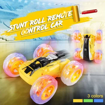 360 ° model 2.4 G RC Auto Dálkové Ovládání Hračky S Světlo Elektrické Hračky Taneční Dump Auto Dumper Kolejových Rotující Kola Vozidla