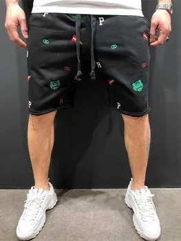 Trendy značkové šortky Mužské žebrák šortky vyšívané Módní 5 piont kalhoty Letní venkovní sportovní ležérní street Hip hop krátké kalhoty
