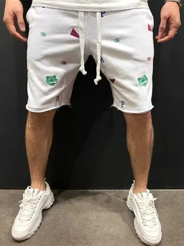 Trendy značkové šortky Mužské žebrák šortky vyšívané Módní 5 piont kalhoty Letní venkovní sportovní ležérní street Hip hop krátké kalhoty