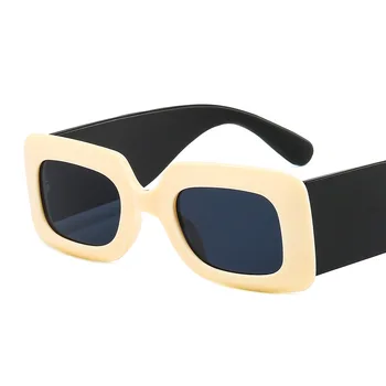 Široké Nohy Náměstí Sluneční Brýle Luxusní Značky Cestovní Malý Obdélník Sluneční Brýle Muži Ženy Vintage Retro Odstíny Oculos Žena Femme