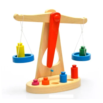 Dětské Dřevěné Osvícení Vyvážení Výuky Rovnováhu Měřítku Vzdělávání v Raném Dětství Vzdělávací Matematický Hračky