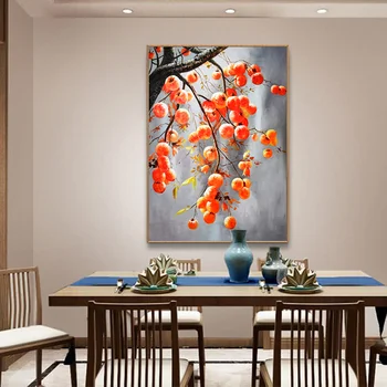 NEZIŠTNĚ Umění Čínský Styl Ovoce Deor Tomel Abstraktní Umění Zeď Obrázky pro Restaurace, Plakáty, Tisky Moderní Obrazy na Stěnu