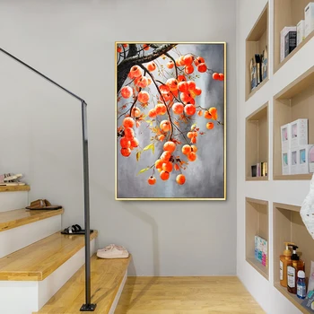 NEZIŠTNĚ Umění Čínský Styl Ovoce Deor Tomel Abstraktní Umění Zeď Obrázky pro Restaurace, Plakáty, Tisky Moderní Obrazy na Stěnu