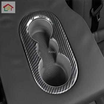 Auto Příslušenství, Zadní Sedadlo Vody Držák Kryt Střihu Pro Porsche Cayenne 2018 2019 2020 Červená / Carbon Fiber ABS