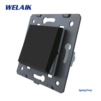 WELAIK-1 Značka EU 1Gang2Way PC Panel Nástěnný tlačítkový Spínač Bílá Evropská Norma Světlo Přepínač DIY Díly AC110~250V A712W
