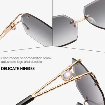 HBK Módní Vrtaných Diamond sluneční Brýle pro Ženy, Muže 2021 Luxusní Vintage Nadrozměrné Náměstí sluneční Brýle Hnědá Černá UV400 Gradient