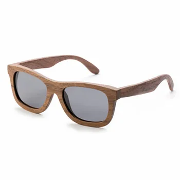 Ručně vyráběné Černý ořech dřevo rám sluneční brýle pro ženy, muže Polarizované vintage Bambusové dřevěné sluneční brýle Beach Anti-UV brýle