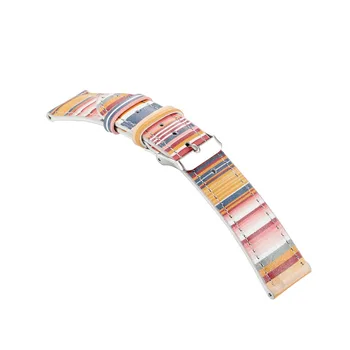 Na Vícebarevná Duha Hodinky Popruh Náramek Watchband Pravé Kůže Popruh 18 20 22 mm Hodinky Doplňky Náramek #D