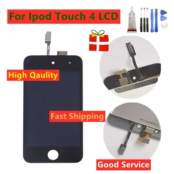 LCD Displej pro iPod Touch 4 Touch Screen Digitizer Shromáždění pro iPod Touch 4 4th Gen Generace s nástroje a lepidlem